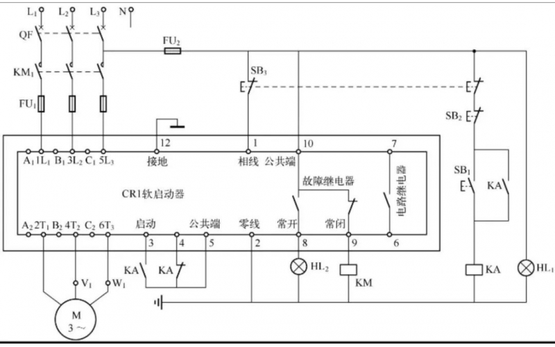 软启动器典型应用电路解析